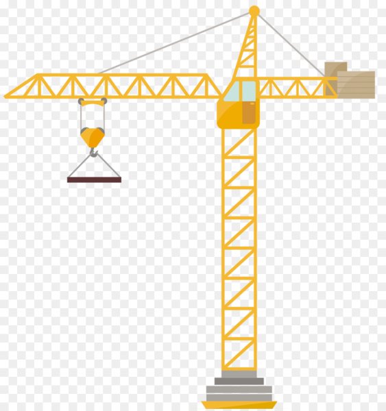 Кран строительный мультяшный