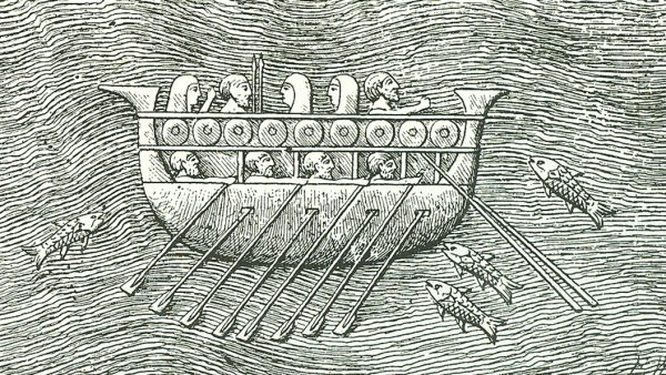 Корабль финикийцев рисунок