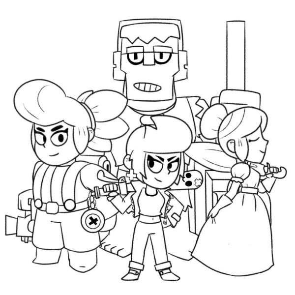 Бравлеры Браво старс раскраска