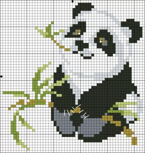 Панда вышивка крестом