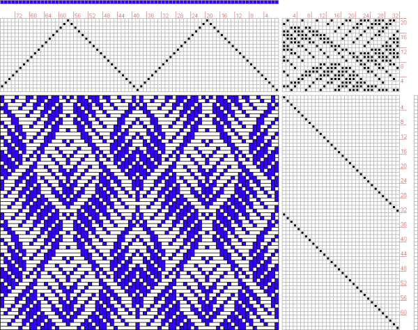 Схема ромбики жаккард