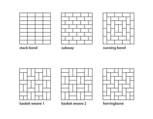 Схема укладки тротуарной плитки 200х100