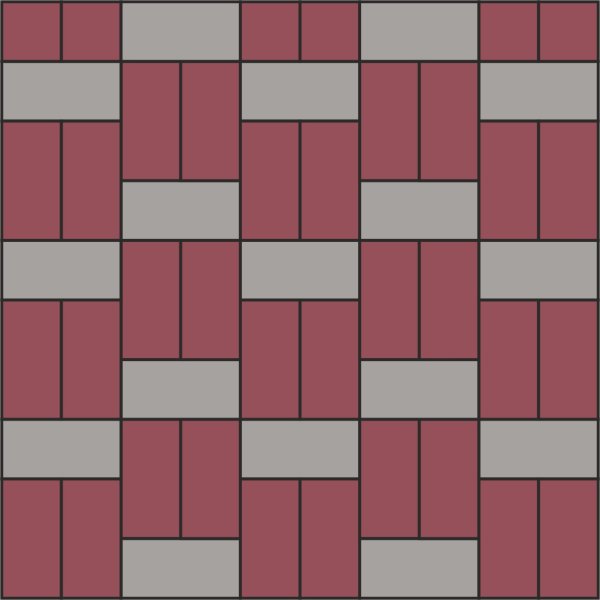 Раскладка тротуарной плитки