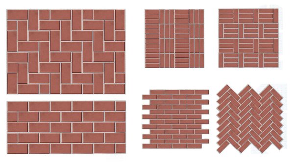 Укладка брусчатки ёлочкой 10х20