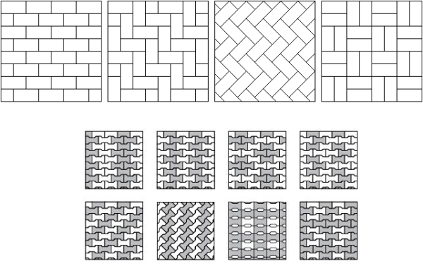 Схема укладки брусчатки 200х100