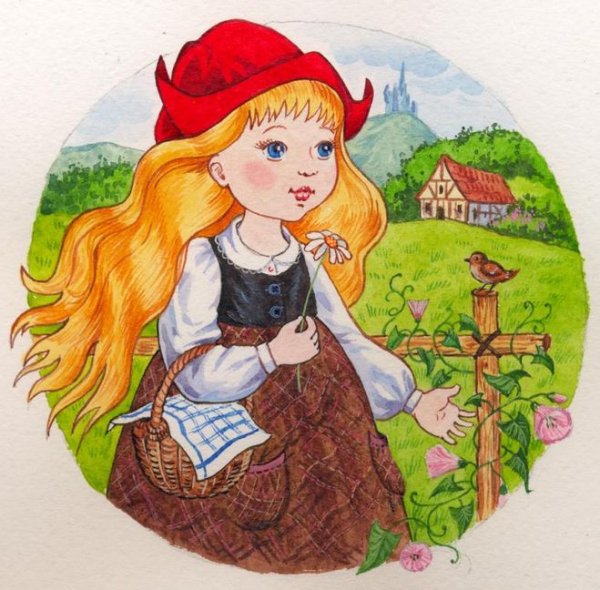 Сказка красная шапочка раскраска