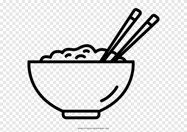 Тарелка риса вектор