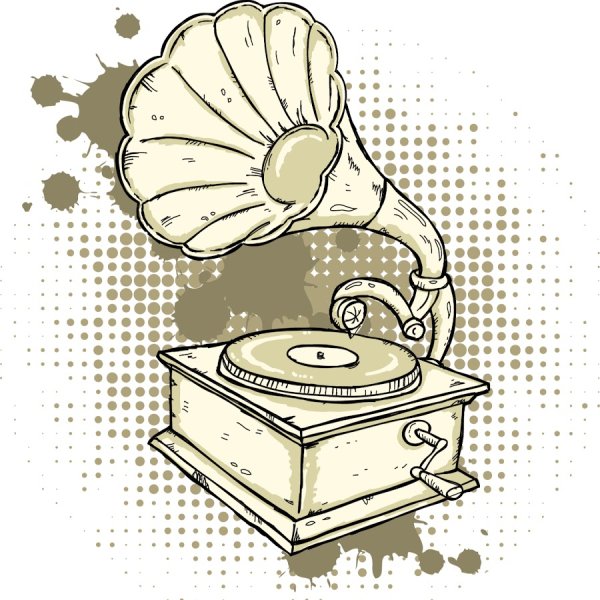 Граммофон раскраска