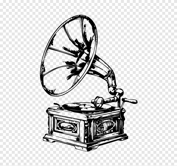 Граммофон нарисованный