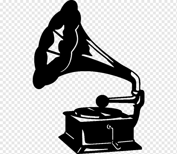 Граммофон силуэт