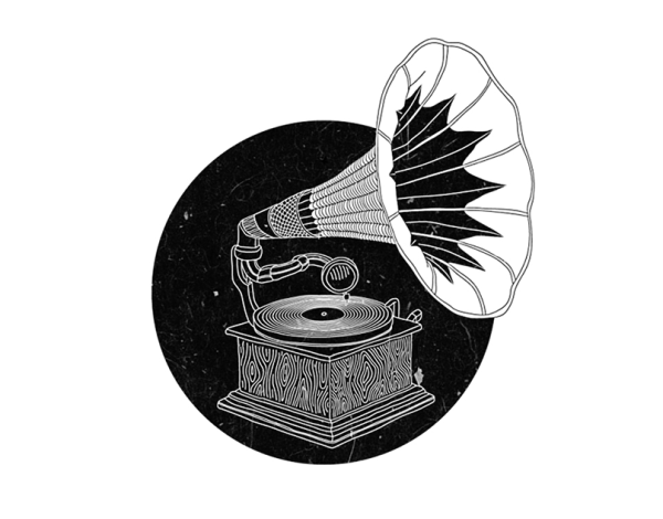 Патефон иллюстрация
