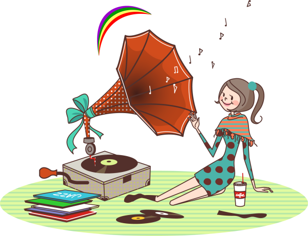 Дети у граммофона