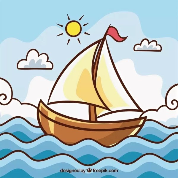 Кораблик волна