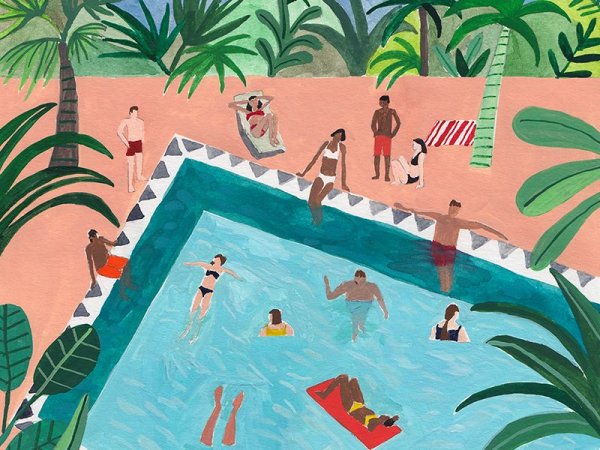 Бассейн рисунок