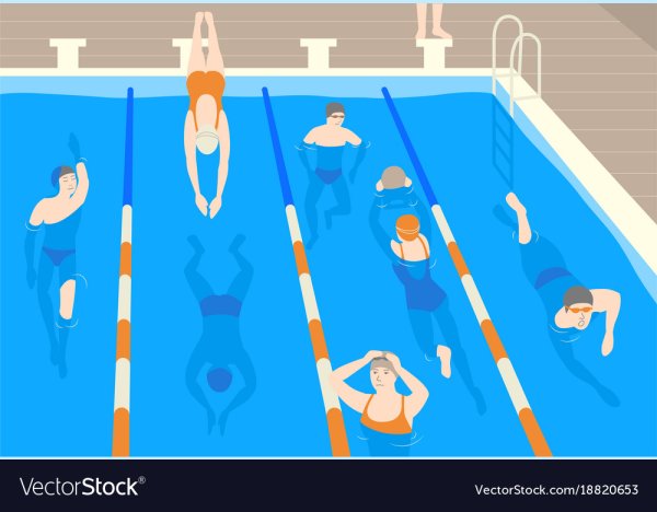 Бассейн рисунок