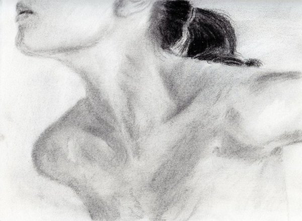 Рисование женской шеи