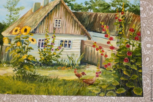 Рисуем деревенский пейзаж