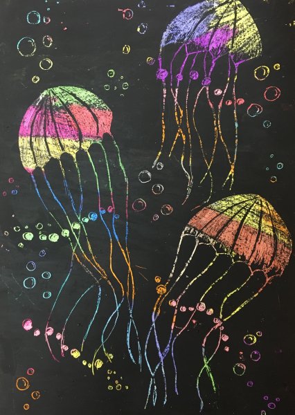 Граттаж техника рисования