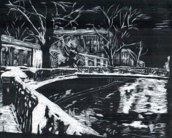 Граттаж техника рисования