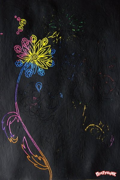 Техника граттаж