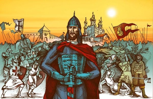 Александр Невский портрет чб