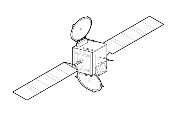 Спутник раскраска для детей