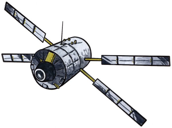 Спутник рисунок