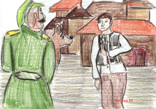 Рисунки к хамелеону Чехова