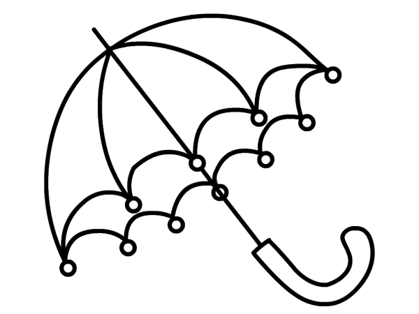 Раскраска зонтик