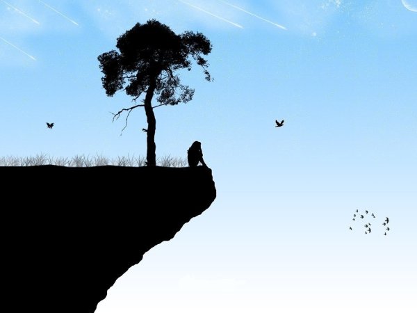 Силуэт скал