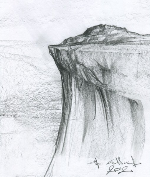 Скалы карандашом