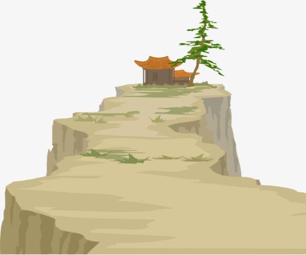 Обрыв нарисованный