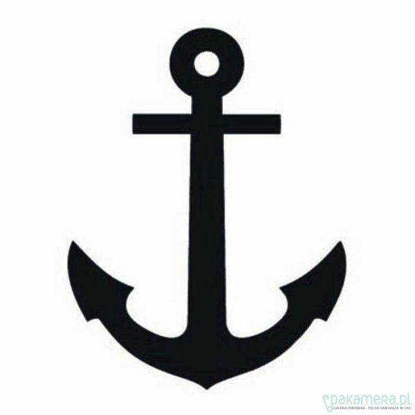 Якорь черно белый