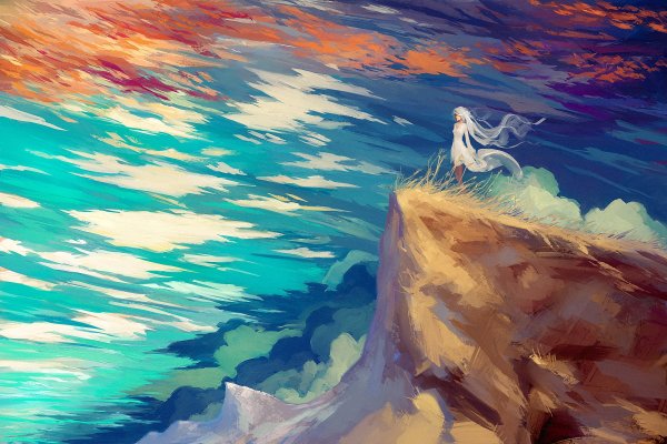 Над обрывом картина