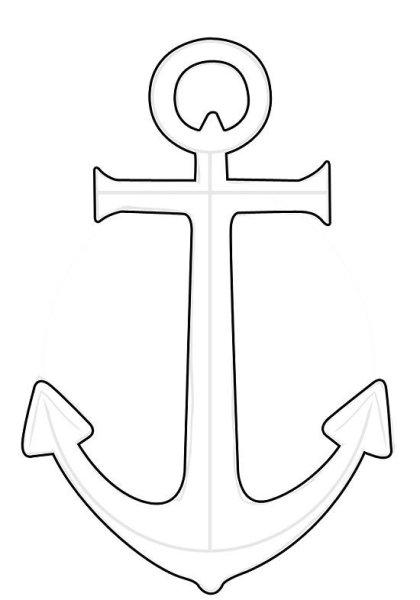 Якорь нарисовать