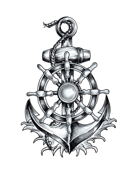 Якорь и штурвал