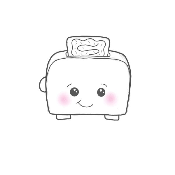 Раскраска тостер для детей