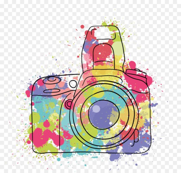 Фотоаппарат акварель