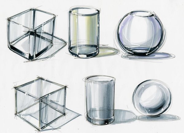 Геометрические фигуры из стекла