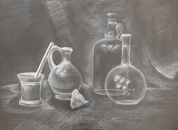 Натюрморт со стеклянным предметом