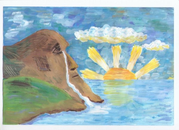 Рисунок к стихотворению Лермонтова Утес