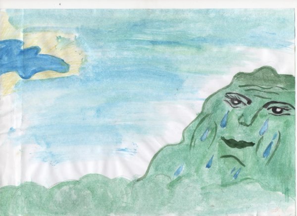 Рисунок к стихотворению Лермонтова Утес