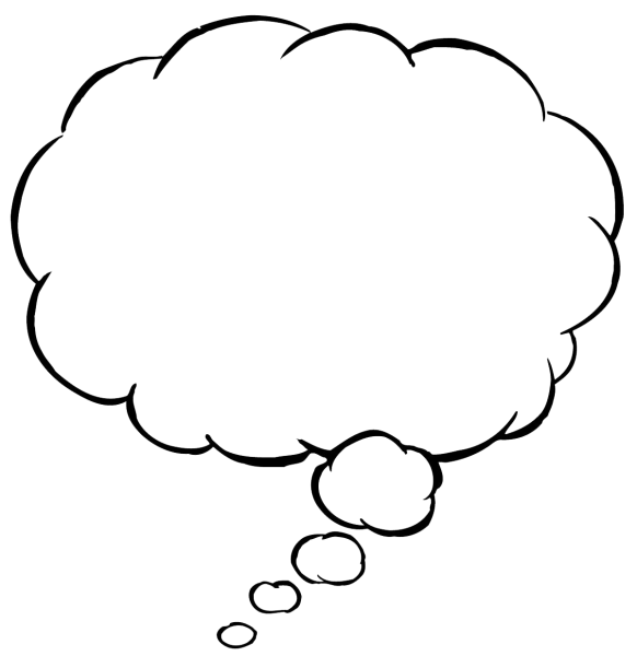 Облако мыслей на прозрачном фоне