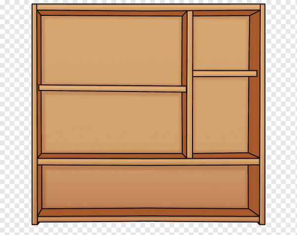 Пустой книжный шкаф