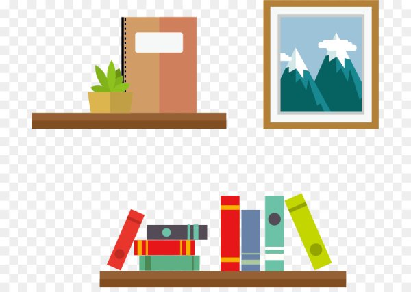 Полки с книгами вектор