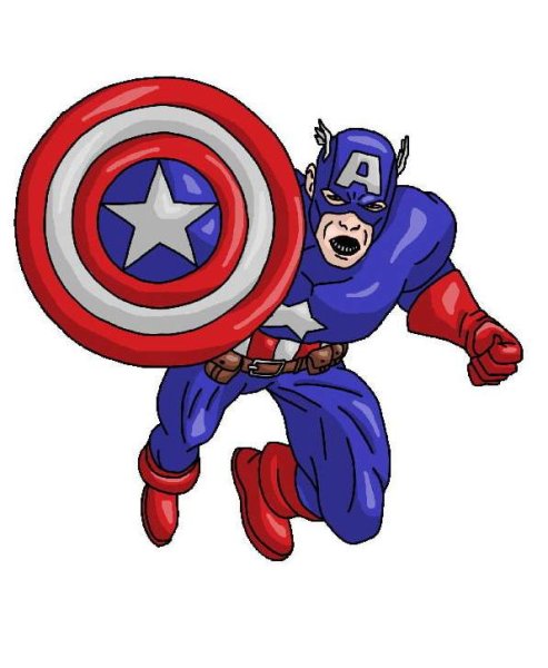 Капитан Америка рисунок