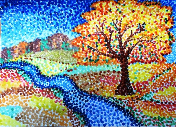 Пуантилизм Ван Гог