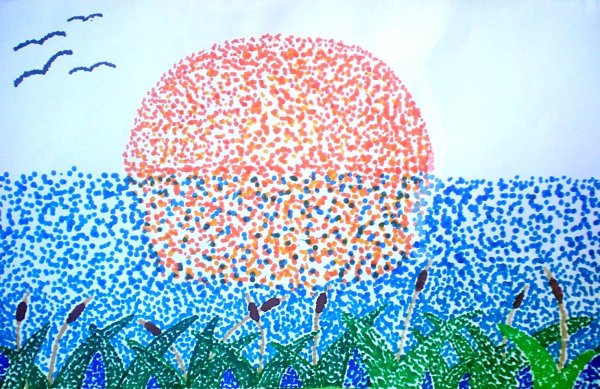 Пуантилизм Левитан