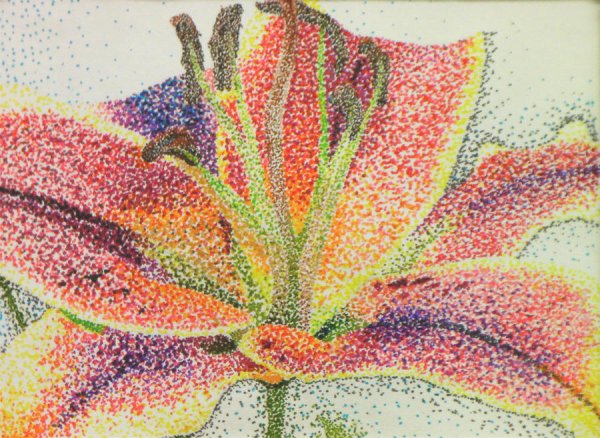 Техника пуантилизм акварелью