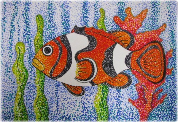 Техника пуантилизм для детей